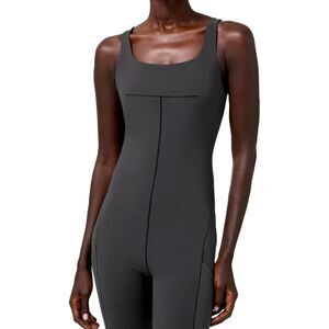 Lululemon Athletica Lab Kesta Onesie Bodysuit Size 2 Yoga Activewear Gray
